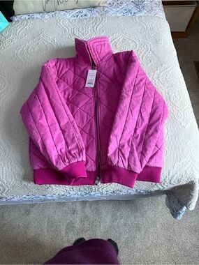 Kids Quilted Bubble Puffer Jacket in Hot Pink NWT